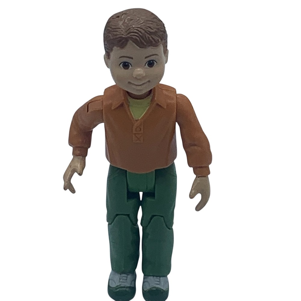 Vtg Mattel Loving Family Dollhouse Boy Figure Orange Shirt Green Pants 2006